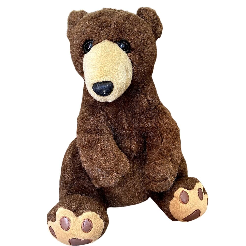 Vintage 1988 Plush Creations Brown Barney Stuffed Bear 15"